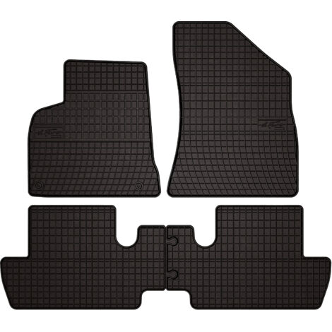 Tapis de sol en caoutchouc pour : Peugeot 3008 I monospace (2009-2016) - noirs, sur mesure