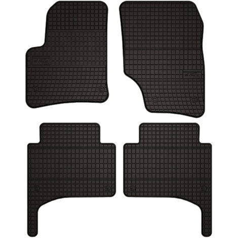 Tapis de sol en caoutchouc pour : Porsche Cayenne I SUV (2002-2010) - noirs, sur mesure