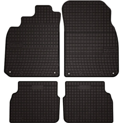 Tapis de sol en caoutchouc pour : Saab 9-3 II Y3SF break, berline (2002-2014) - noirs, sur mesure
