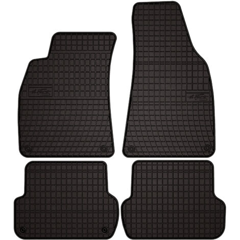 Tapis de sol en caoutchouc pour : Seat Exeo berline, break (2008-2015) - noirs, sur mesure