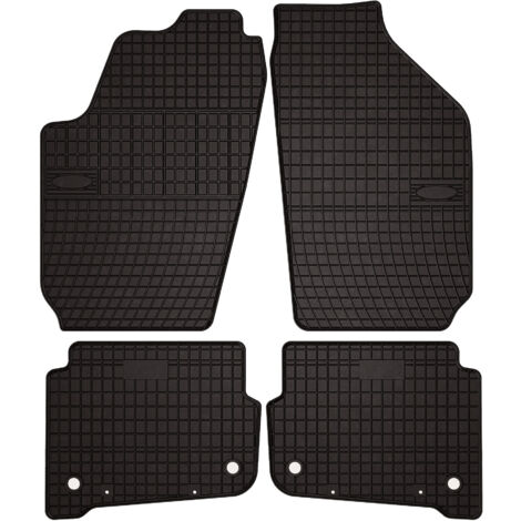 Tapis de sol en caoutchouc pour : Seat Ibiza III 6L (2002-2008) - noirs, sur mesure