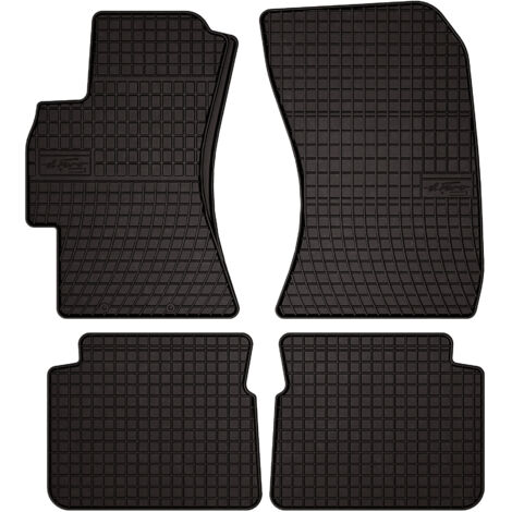 Tapis de sol en caoutchouc pour : Subaru Forester IV SUV (2013-2018) - noirs, sur mesure