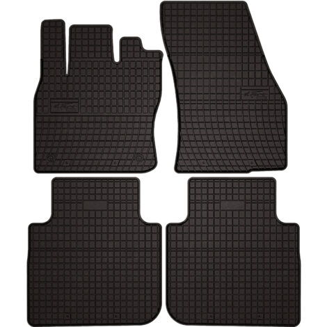 Tapis de sol en caoutchouc pour : Volkswagen Tiguan Allspace crossover (2017-2024) - noirs, sur mesure