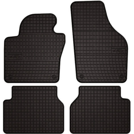 Tapis de sol en caoutchouc pour : Volkswagen Tiguan I monospace (2007-2015) - noirs, sur mesure