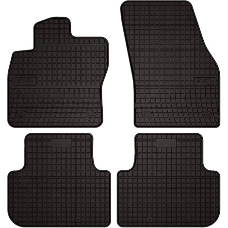 Tapis de sol en caoutchouc pour : Volkswagen Tiguan II crossover (2015-) - noirs, sur mesure