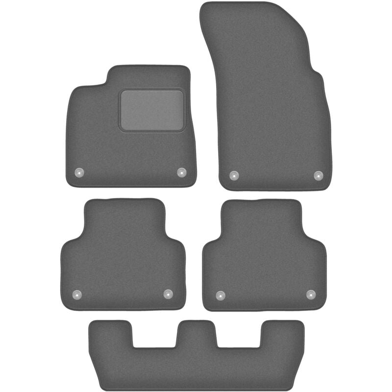 Tapis de sol en graphite pour Audi Q7 II 7 places (2017-)