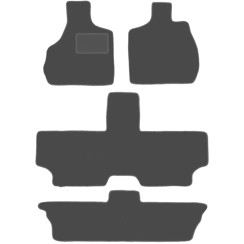 Tapis de sol en graphite pour Chrysler Voyager IV 7 places (2000-2008)