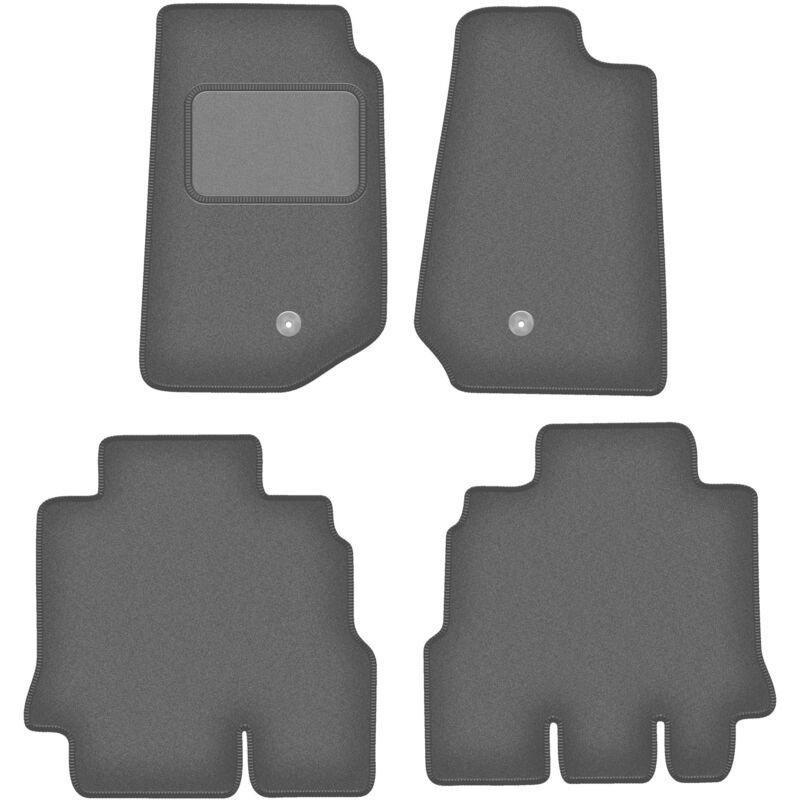 Tapis de sol en graphite pour Jeep Wrangler III JK tout-terrain (2006-2017)