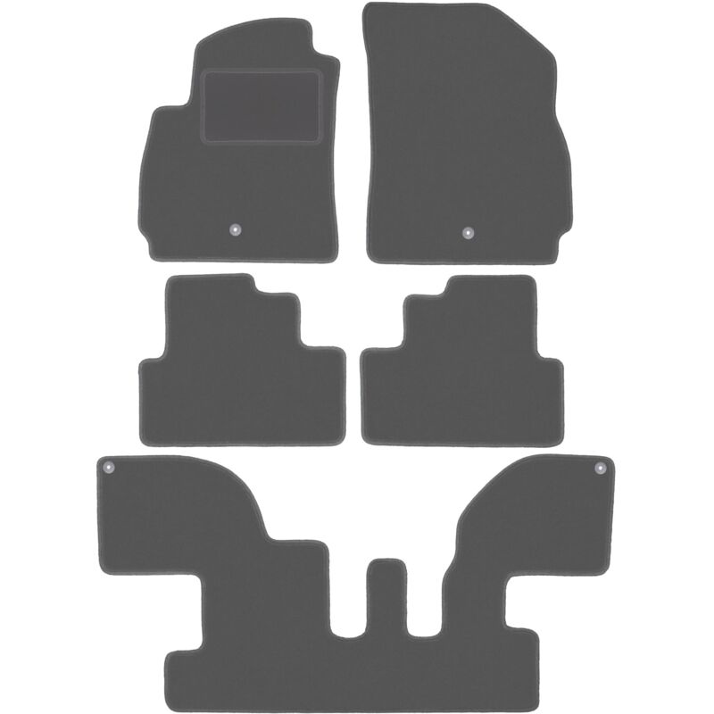 Tapis de sol en graphite pour monospace Chevrolet Orlando I (2010-2018)