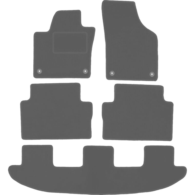 Tapis de sol en graphite pour Volkswagen Sharan II (2010-)