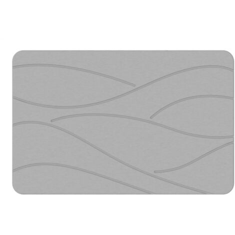 Tapis de sol en terre de diatomées, gris clair, 60390,9cm, tapis/moquette de salle de bain antidérapant et absorbant.