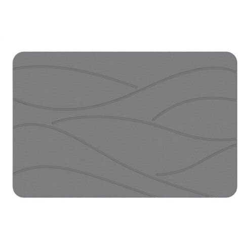 Tapis de sol en terre de diatomées gris foncé, 60390,9cm, tapis/moquette de salle de bain antidérapant et absorbant.