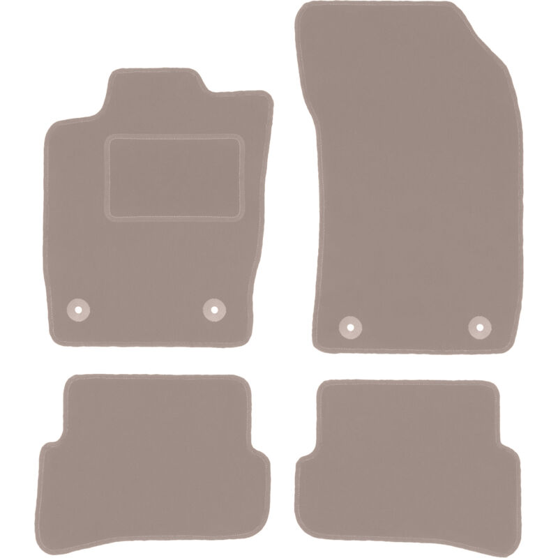 Tapis de sol en velours beige pour Audi A1 8X à hayon (2010-)