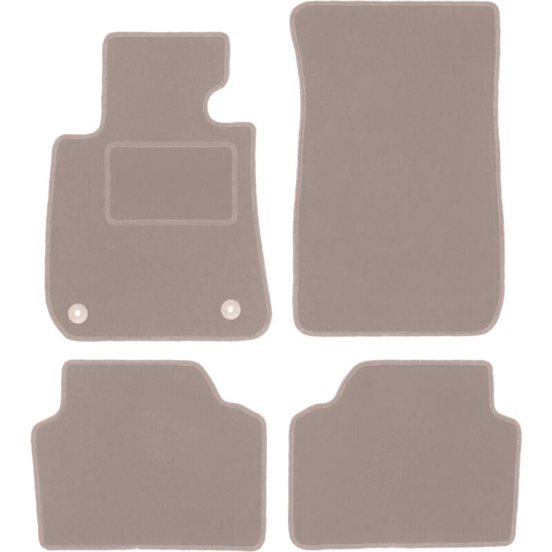 Tapis de sol en velours beige pour : BMW 3 E90 berline (2004-2011)