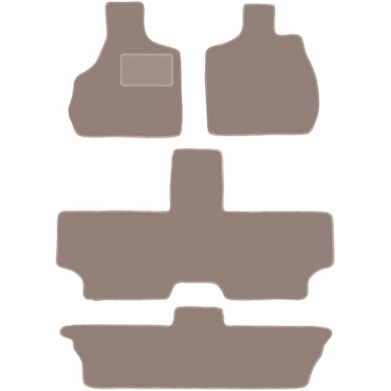 Tapis de sol en velours beige pour : Chrysler Voyager IV 7 places (2000-2008)