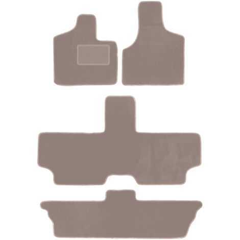 Tapis de sol en velours beige pour : Dodge Caravan / Grand Caravan III 7 places (2001-2007)