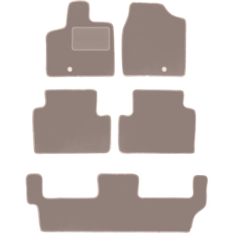Tapis de sol en velours beige pour : Dodge Grand Caravan IV 7 places (2008-2016)