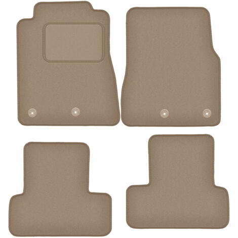 Tapis de sol en velours beige pour Ford Mustang MK5 FL coupé (2011-2014).
