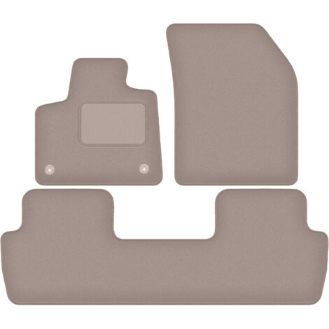 Tapis de sol en velours beige pour Peugeot 5008 II GT Line 5 places (2017-2020).