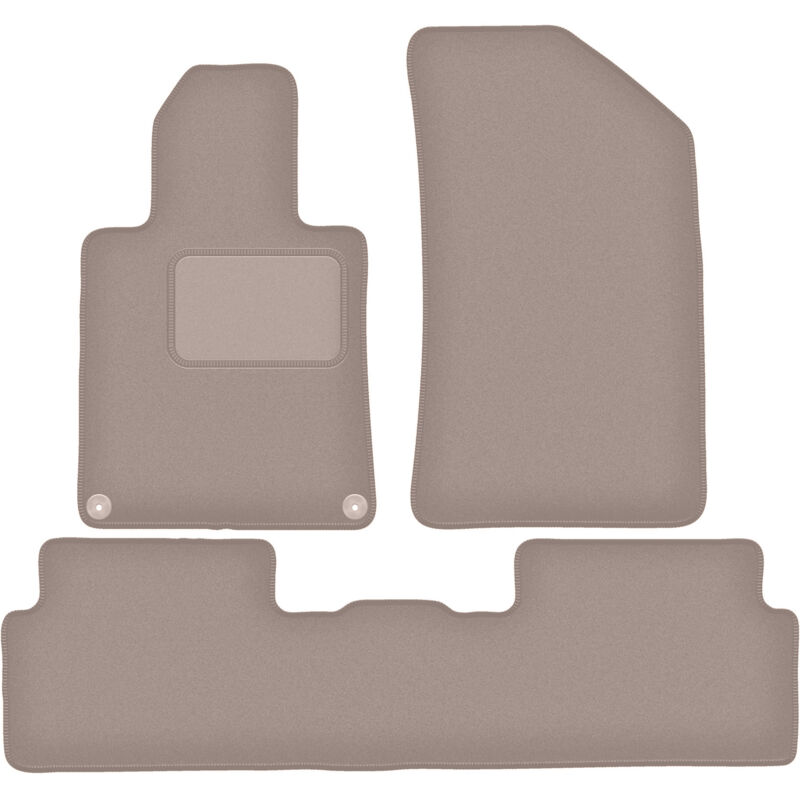 Tapis de sol en velours beige pour Peugeot 508 RXH arrière complet (2010-2018)