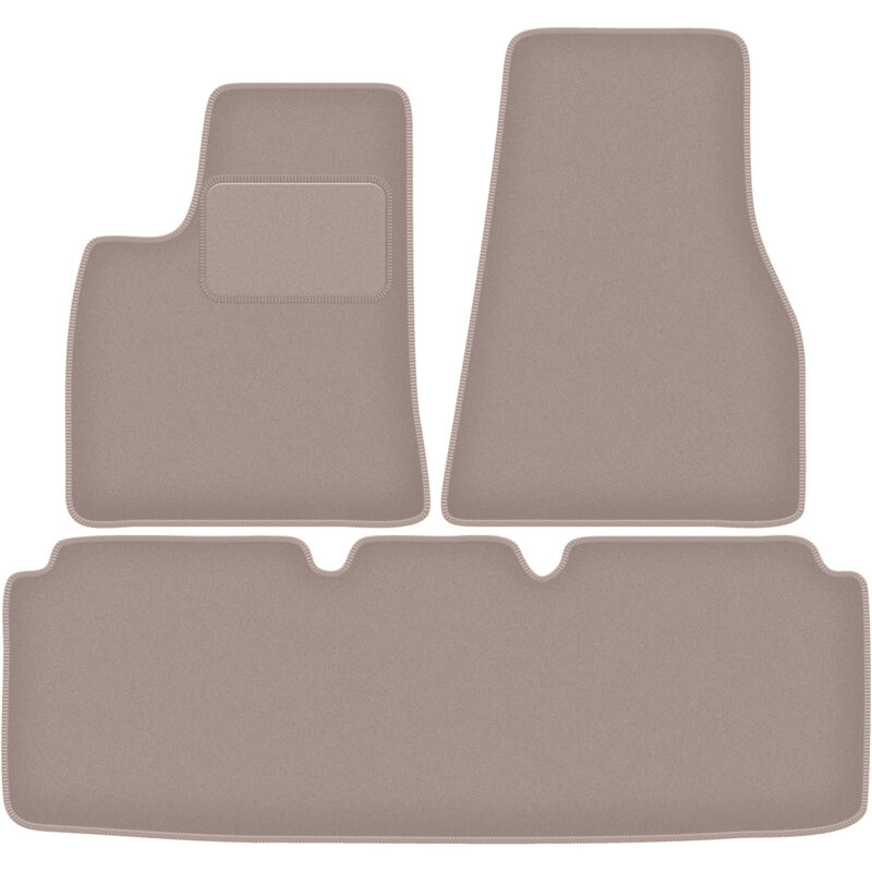 Tapis de sol en velours beige pour : Tesla Model S II berline (2016-)