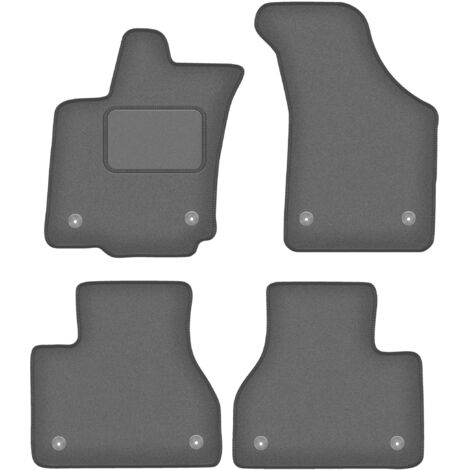 Tapis de sol en velours graphite pour : VW Phaeton berline avec extincteur (2002-2016)