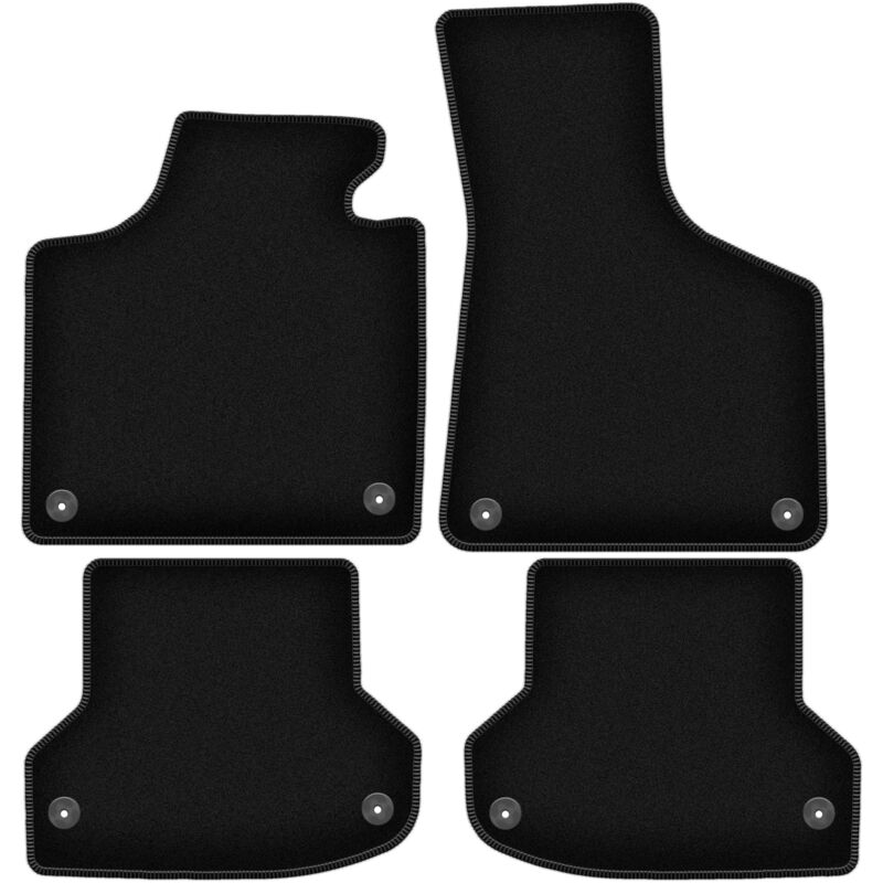 Tapis de sol en velours noir BASIC pour Audi A3 8P berline, sportback, cabriolet (2003-2011)