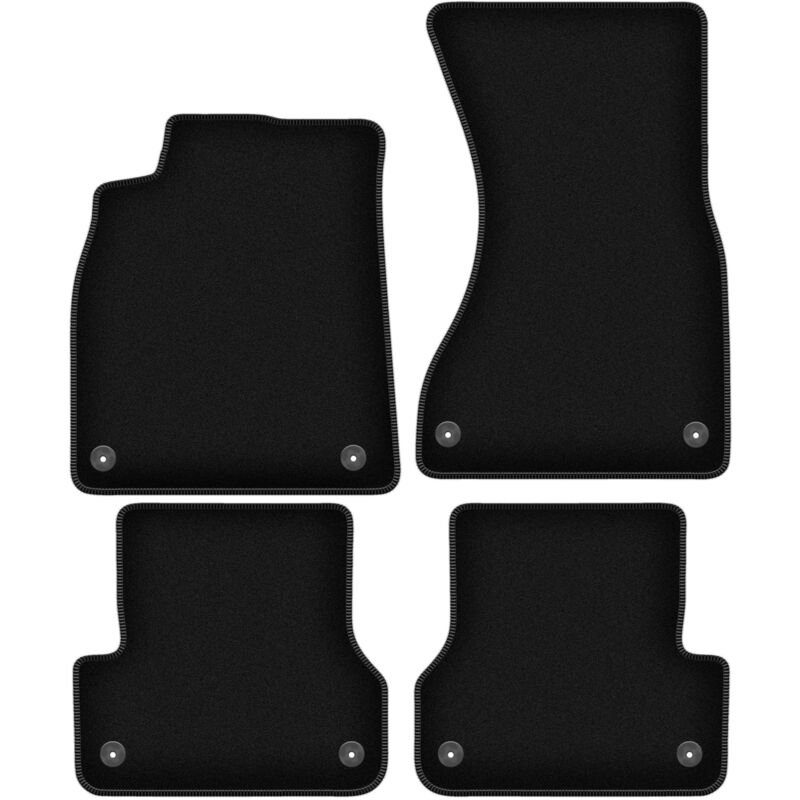 Tapis de sol en velours noir BASIC pour Audi A6 C7 berline, break, avant (2011-2017)