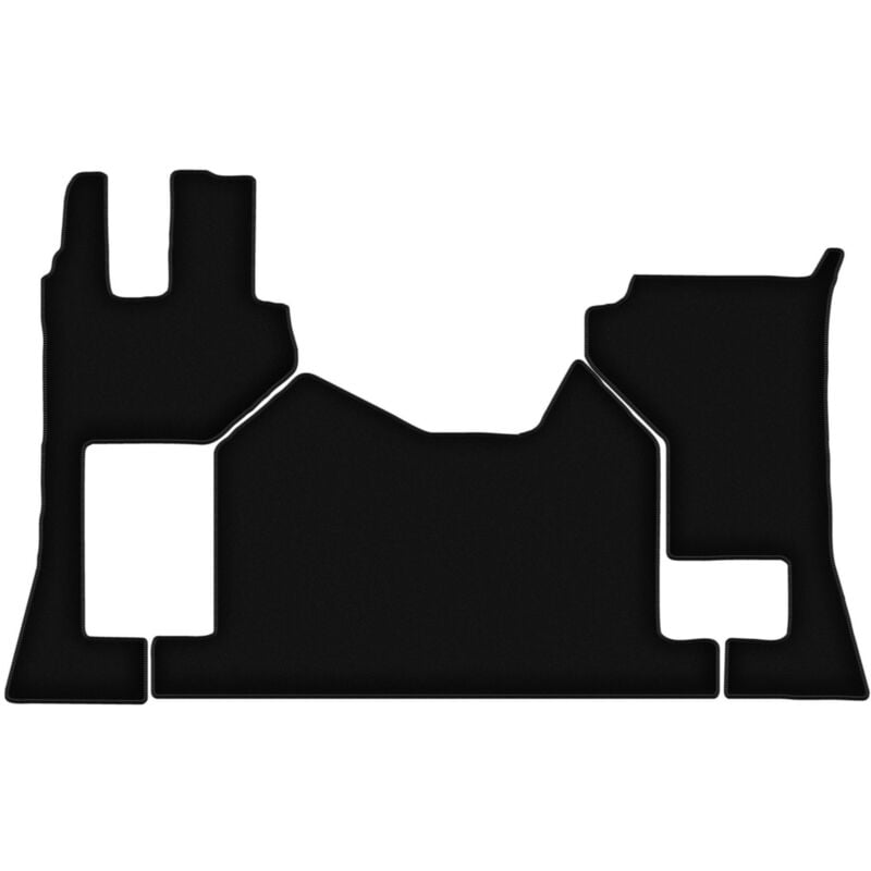 Tapis de sol en velours noir BASIC pour camion Mercedes Actros MP5 (2019-)