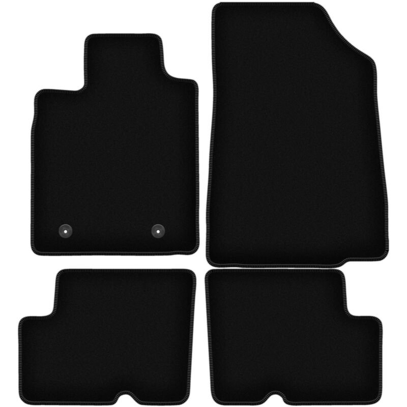Tapis de sol en velours noir BASIC pour : Dacia Duster 2WD SUV (2010-2018)