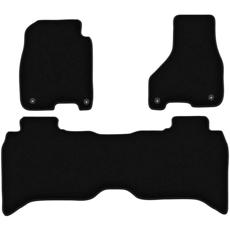 Tapis de sol en velours noir BASIC pour Dodge RAM DS DJ 1500 pick-up (2012-2020)