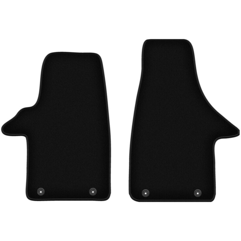 Tapis de sol en velours noir BASIC pour fourgonnette Volkswagen Transporter T5 (2003-2015)