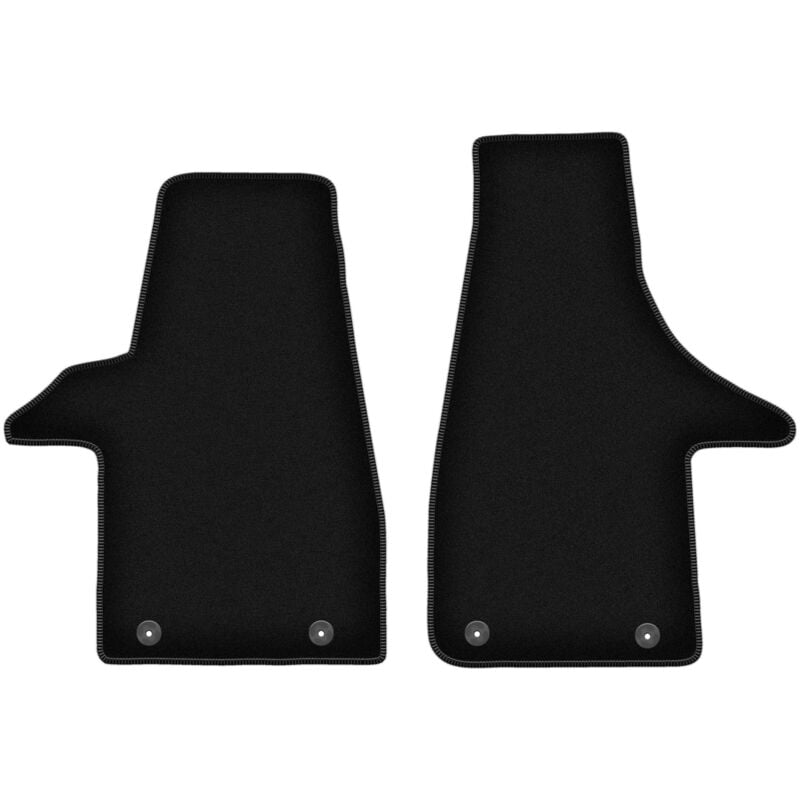 Tapis de sol en velours noir BASIC pour fourgonnette Volkswagen Transporter T6 (2015-)