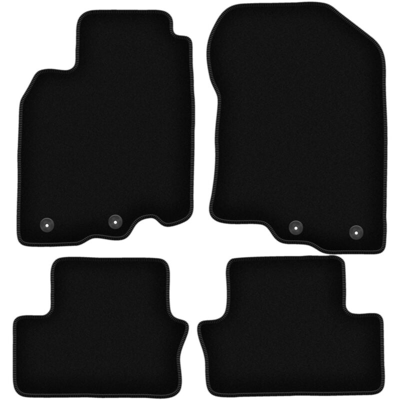 Tapis de sol en velours noir BASIC pour Honda Insight II à hayon (2009-2014)