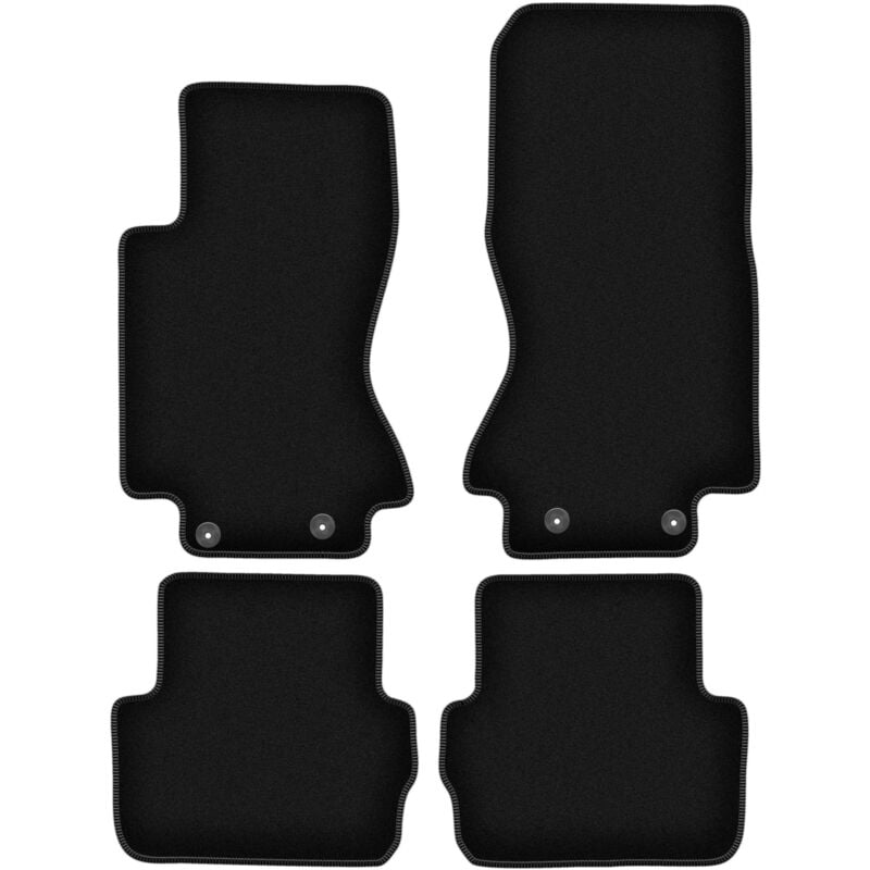 Tapis de sol en velours noir BASIC pour : Jaguar S-Type X204 berline (2002-2008)