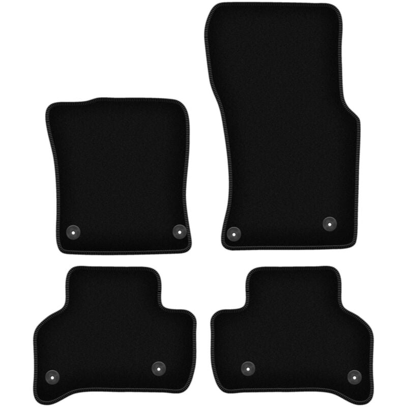 Tapis de sol en velours noir BASIC pour : Jaguar XE berline (2015-)