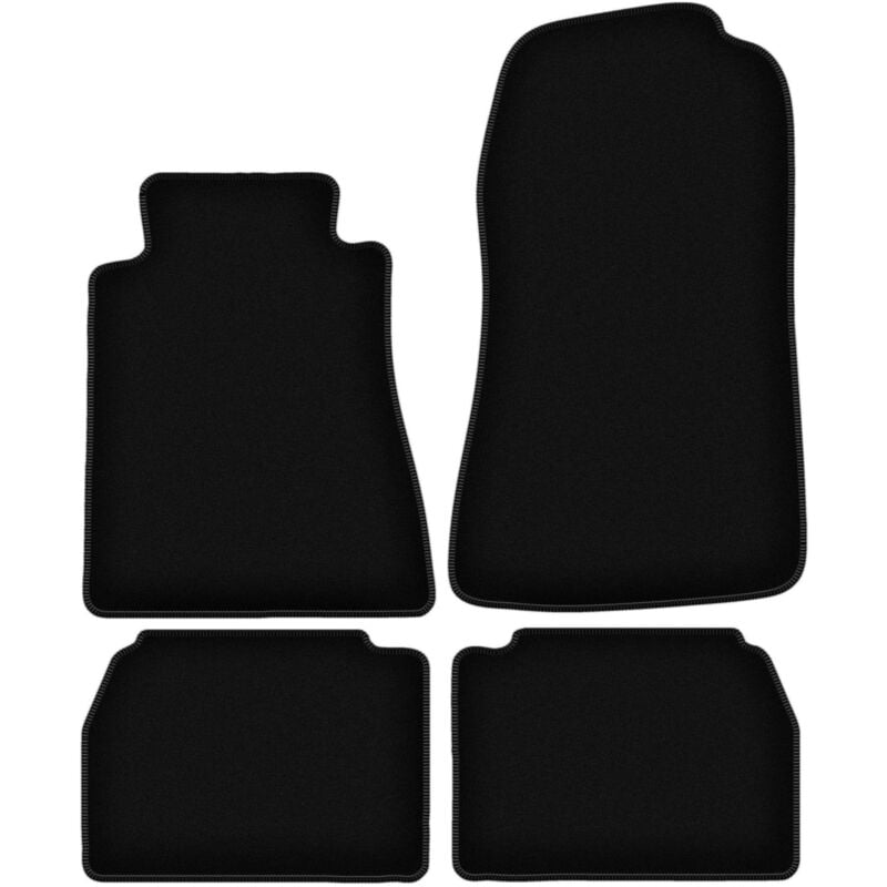 Tapis de sol en velours noir BASIC pour : Mercedes C 190 W201 berline (1982-1993)