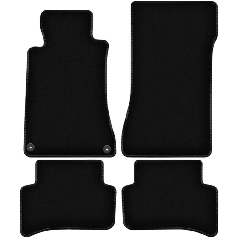 Tapis de sol en velours noir BASIC pour Mercedes C W203 berline, break (2000-2008)