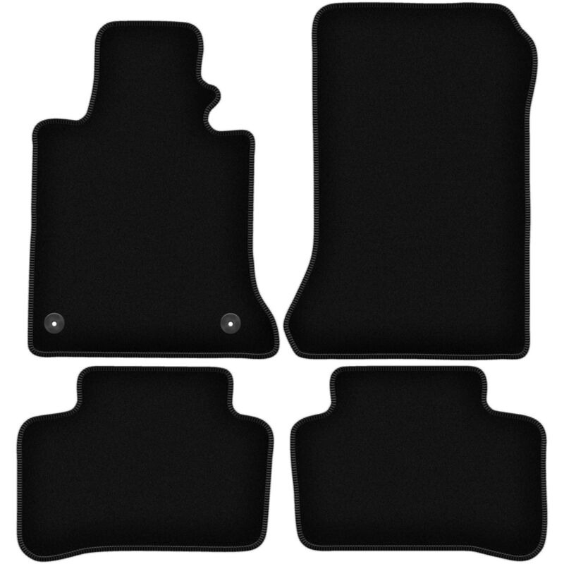 Tapis de sol en velours noir BASIC pour : Mercedes GLK X204 SUV (2008-2015)