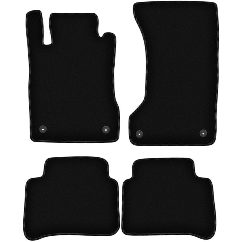Tapis de sol en velours noir BASIC pour Mercedes W211 4Matic berline, break (2003-2009)