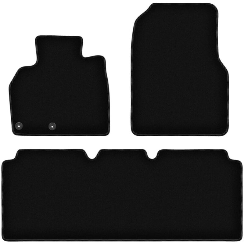 Tapis de sol en velours noir BASIC pour monospace Renault Grand Espace IV (2002-2014)