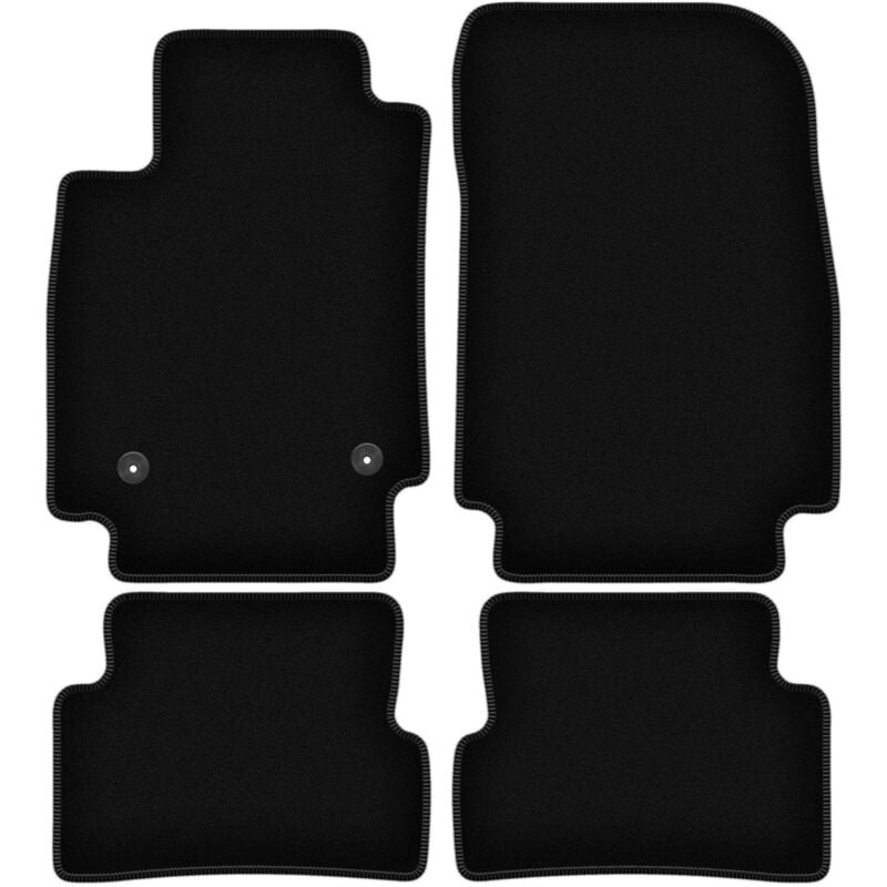 Tapis de sol en velours noir BASIC pour Renault Captur SUV (2013-2019)
