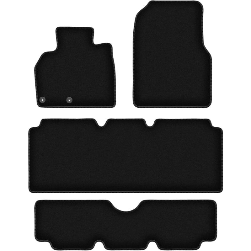 Tapis de sol en velours noir BASIC pour Renault Espace IV 7 places (2002-2012)