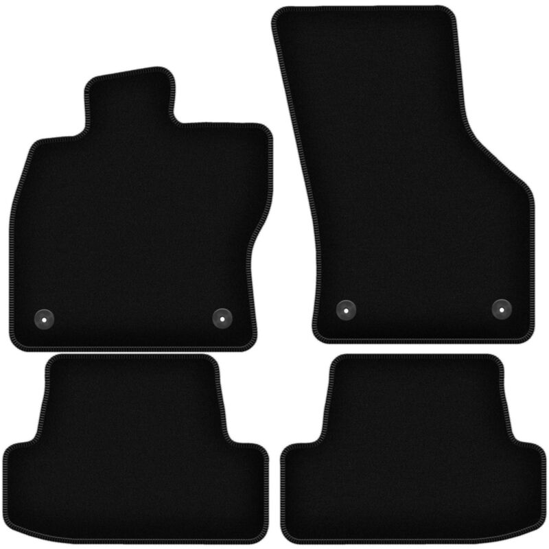 Tapis de sol en velours noir BASIC pour : Seat Leon III berline, break, variante (2012-2020)