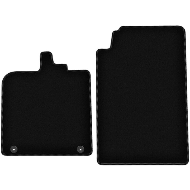 Tapis de sol en velours noir BASIC pour Smart ForTwo II à hayon (2007-2014)