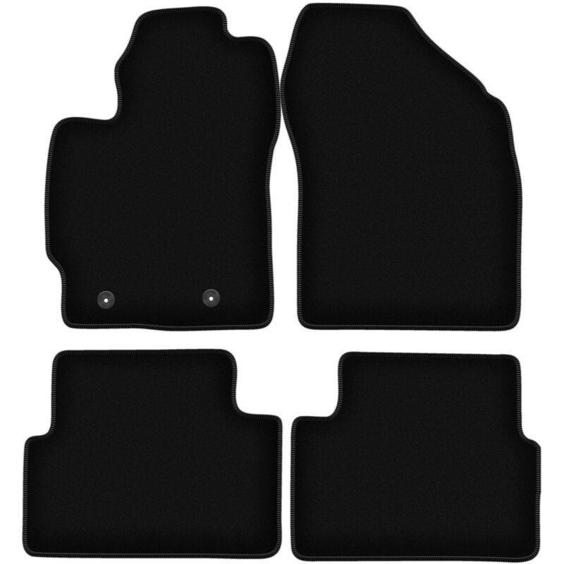 Tapis de sol en velours noir BASIC pour Toyota Auris I à hayon (2007-2012)