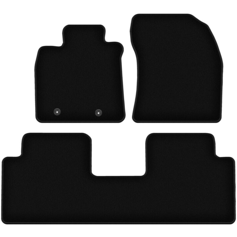 Tapis de sol en velours noir BASIC pour Toyota Avensis III T27 break, liftback, berline (2009-2018)