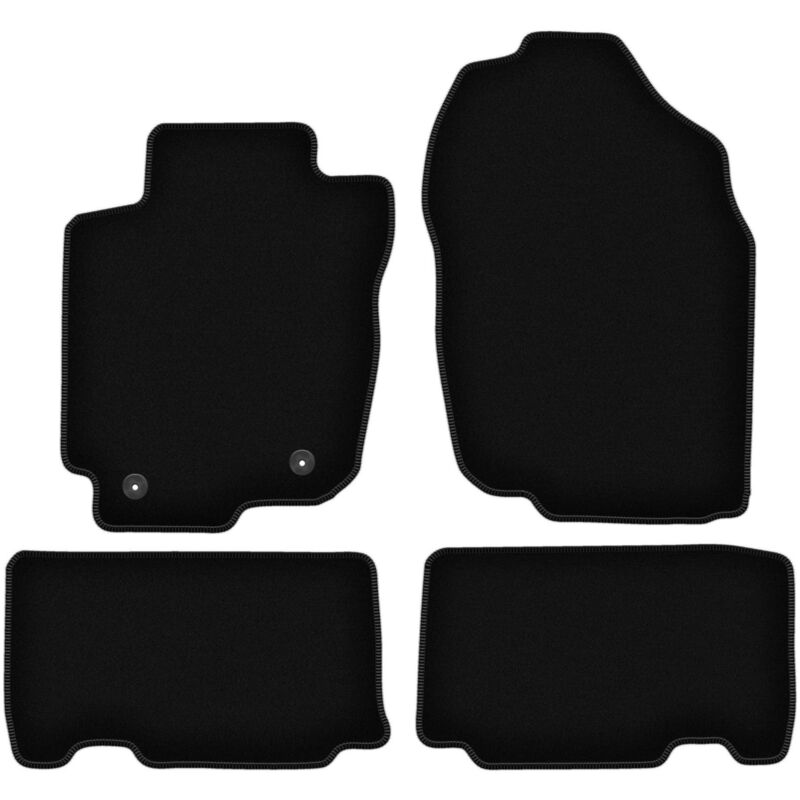 Tapis de sol en velours noir BASIC pour : Toyota RAV4 IV SUV (non hybride) (2013-2019)