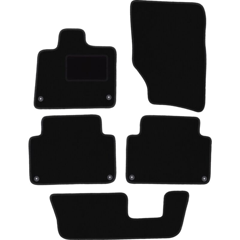 Tapis de sol en velours noir pour : Audi Q7 I 4L SUV (2005-2015)