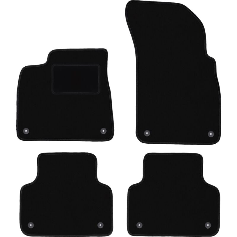 Tapis de sol en velours noir pour : Audi Q7 II SUV (2016-)